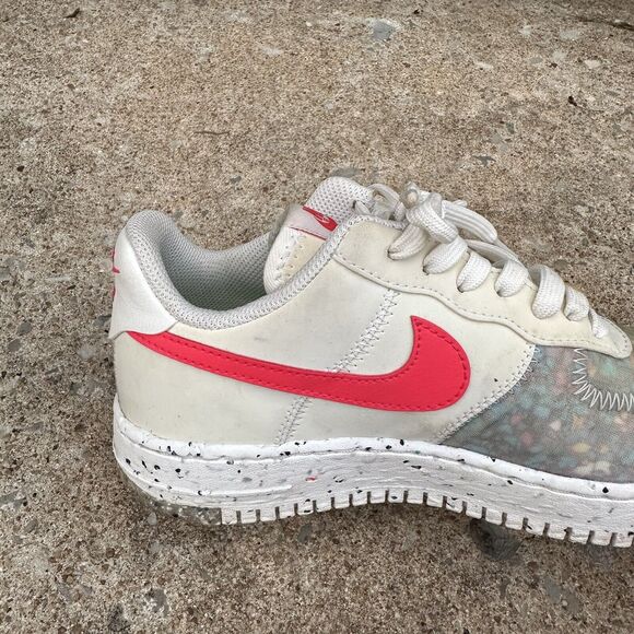 Nike Air Force 1 Crater Shoes Womens Size 6.5 CT1986 101 Summit‎ White Red - Picture 8 of 11